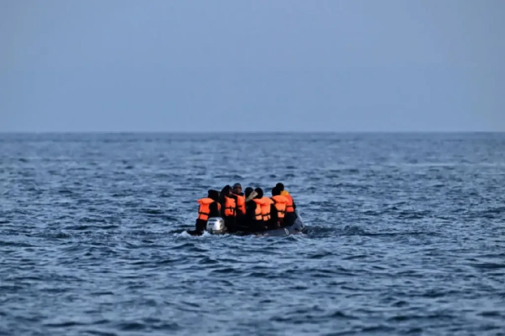 Undocumented migrants at sea.
