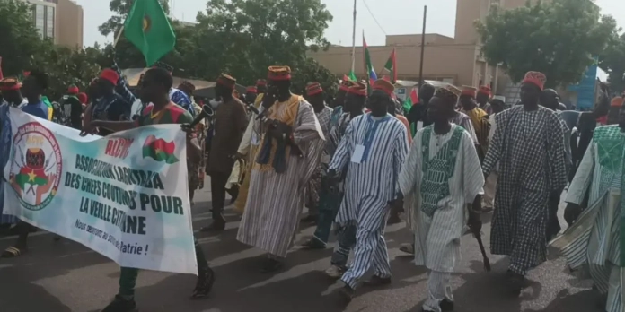 manifestations à Ouagadougou en appui au président Ibrahim Traoré Manifestations à Ouagadougou en appui au président Ibrahim Traoré