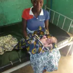 A newborn in a maternity ward in Burkina Faso
