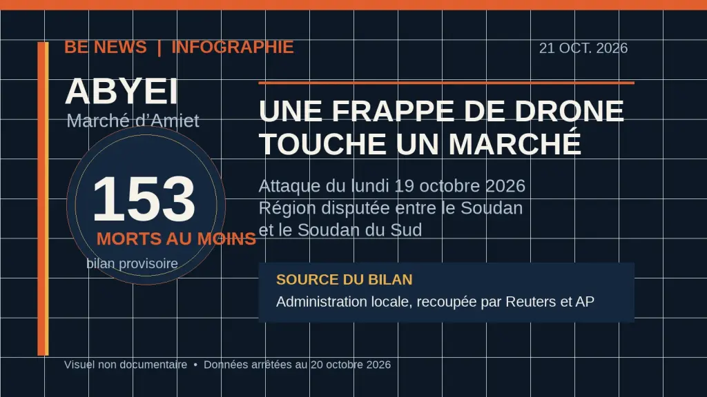 Infographic on the drone strike at the Amiet market in Abyei