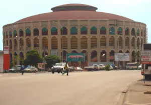 Facade of the Treichville Sports Palace in Abidjan in 2008