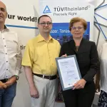 Presentation of an ISO 9001 Quality Management Certificate in Budapest