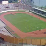 Aerial view of the Félix Houphouët-Boigny Stadium in Abidjan