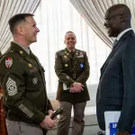 John Dramani Mahama during a meeting dedicated to security cooperation in Accra