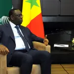 Macky Sall during an official meeting in 2022