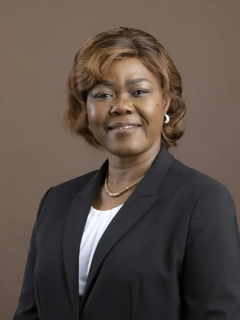 Nialé Kaba, Ivorian Minister of State, during an official photograph