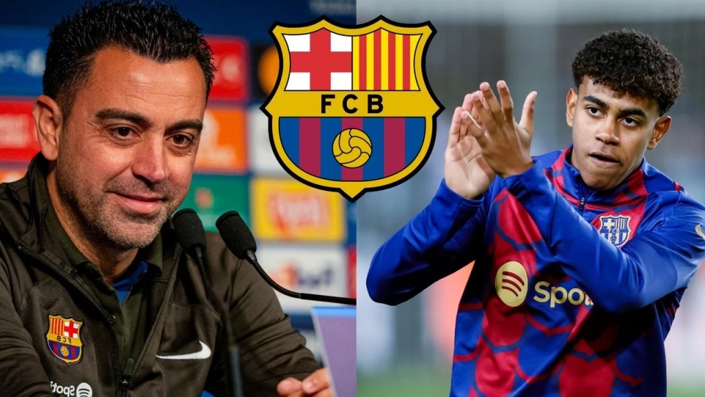 Xavi et Lamine Yamal