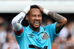 L'attaquant du FC Santos, Neymar