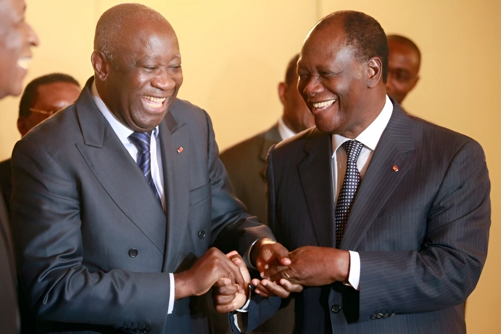 Alassane Ouattara et Laurent Gbagbo