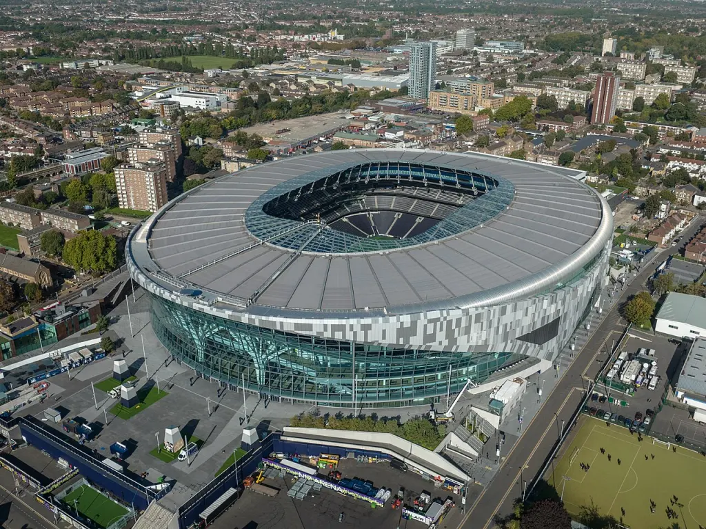 Vue aérienne du Tottenham Hotspur Stadium à Londres