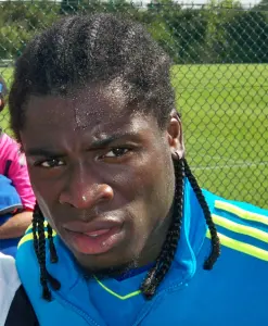 Serge Aurier à l’entraînement au RC Lens