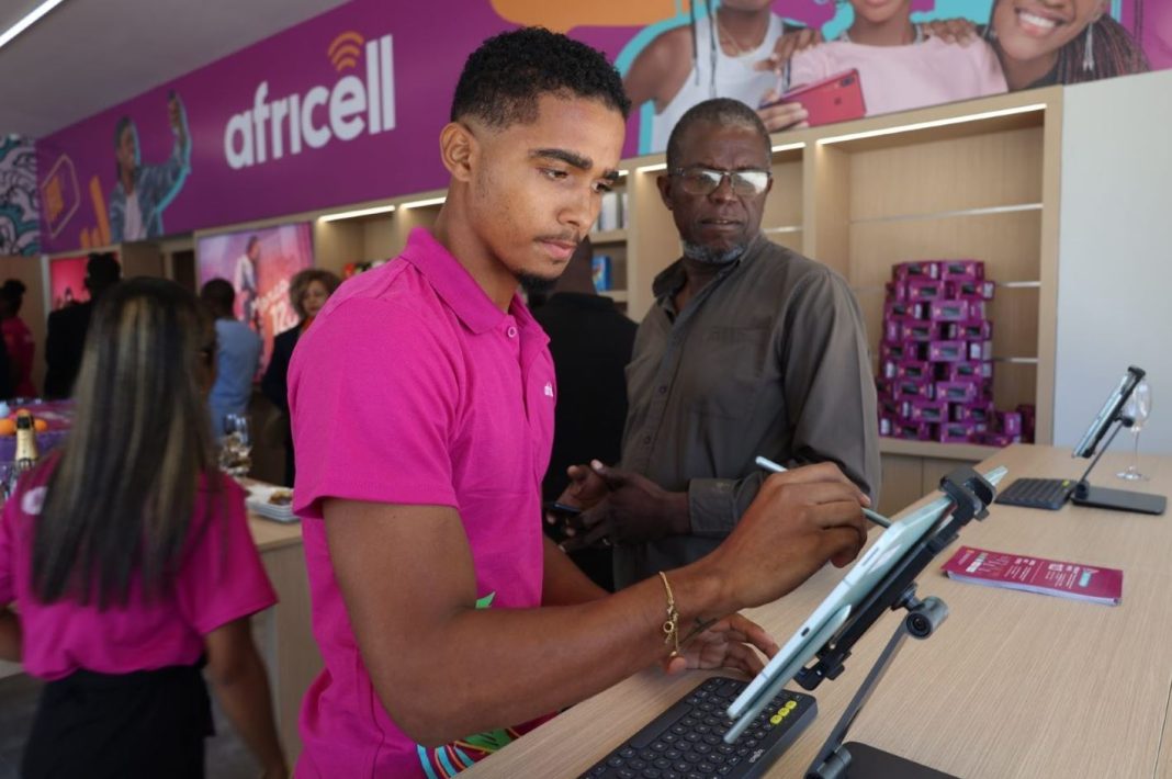 Boutique de l’opérateur télécom Africell en Angola