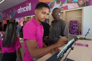 Boutique de l’opérateur télécom Africell en Angola