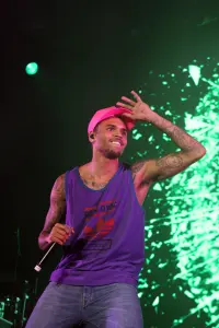 Chris Brown sur scène en concert