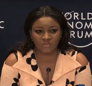 Omotola Jalade-Ekeinde lors du World Economic Forum au Cap en 2015