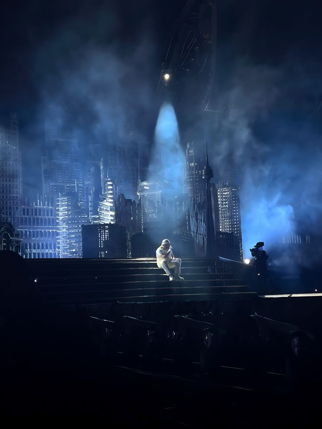 The Weeknd sur scène pendant l’After Hours Til Dawn Tour