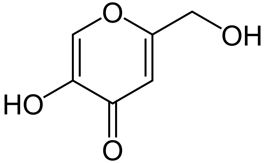 Structure chimique de l’acide kojique