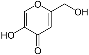 Structure chimique de l’acide kojique