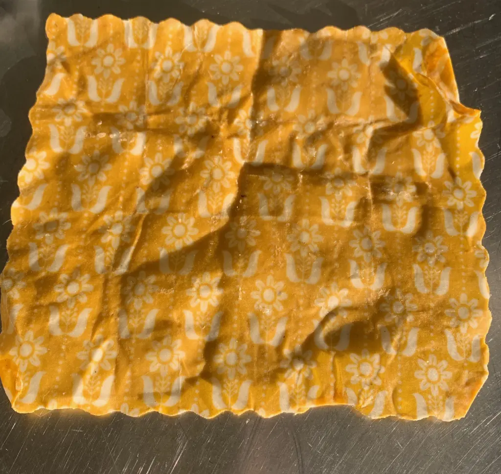 Wrap en tissu enduit de cire d’abeille