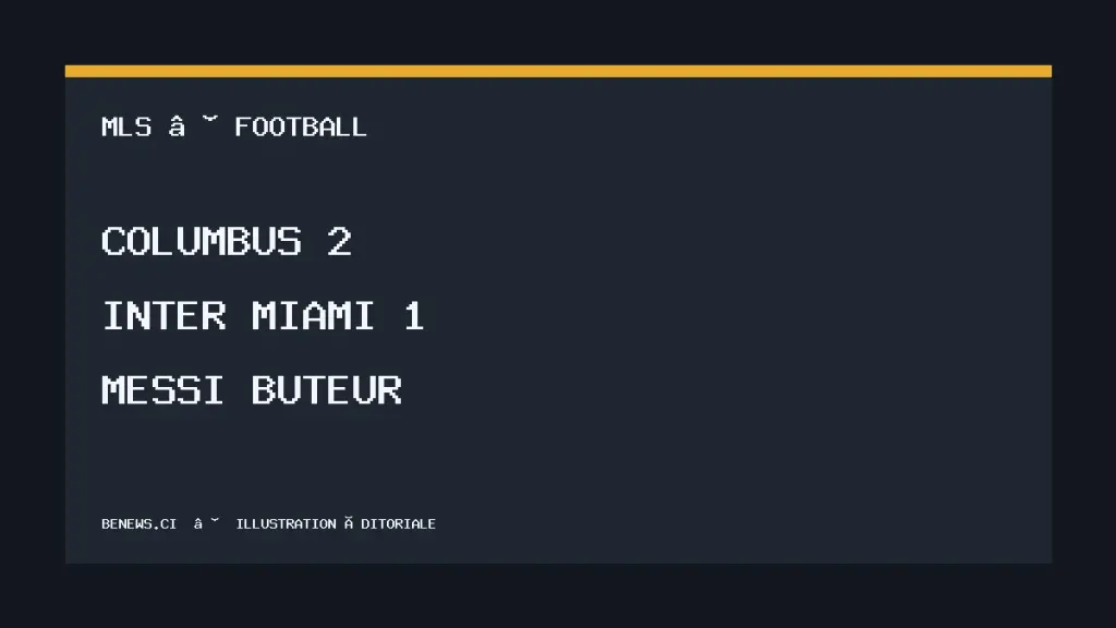 Columbus Crew - Inter Miami, Lionel Messi buteur, illustration éditoriale BeNews