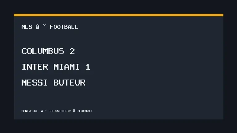 Columbus Crew - Inter Miami, Lionel Messi buteur, illustration éditoriale BeNews