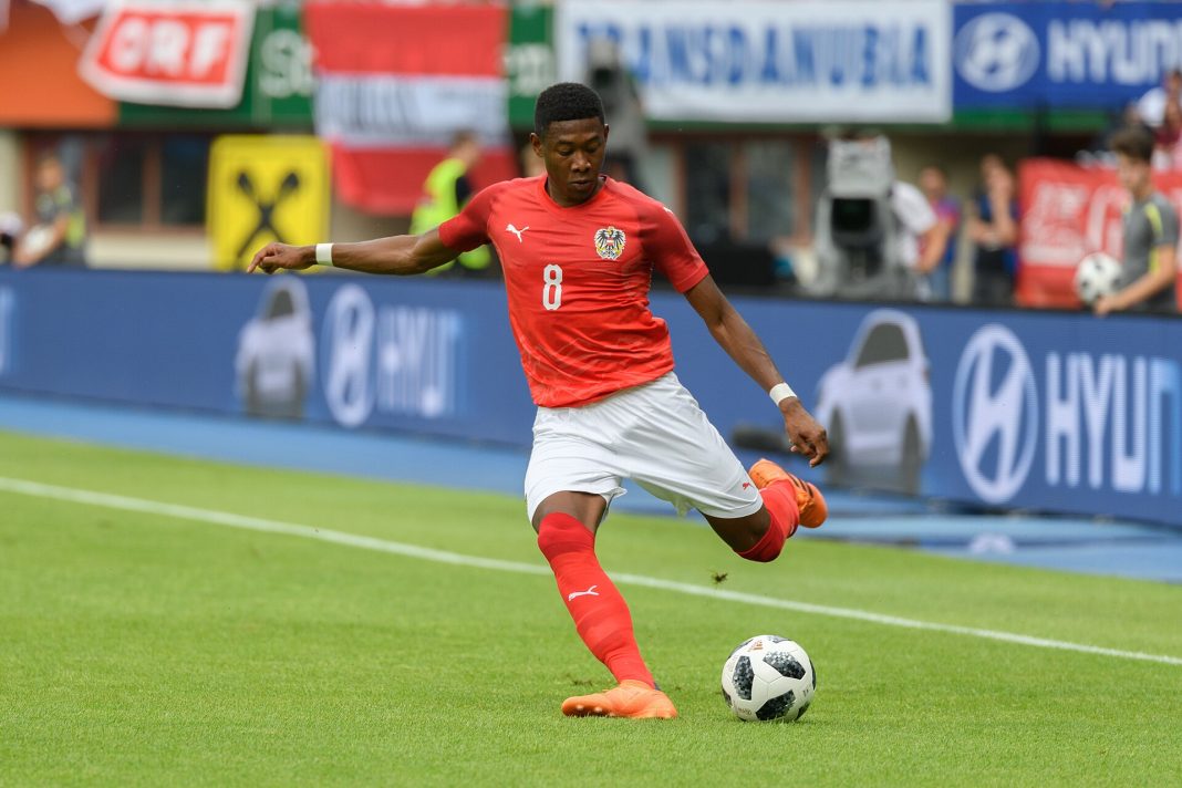 David Alaba avec la sélection autrichienne en 2018