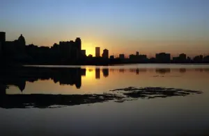 Vue de Durban à l’aube en Afrique du Sud