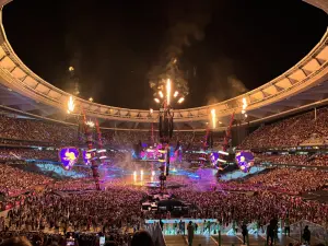 Ed Sheeran sur scène lors de sa tournée à Madrid en 2025
