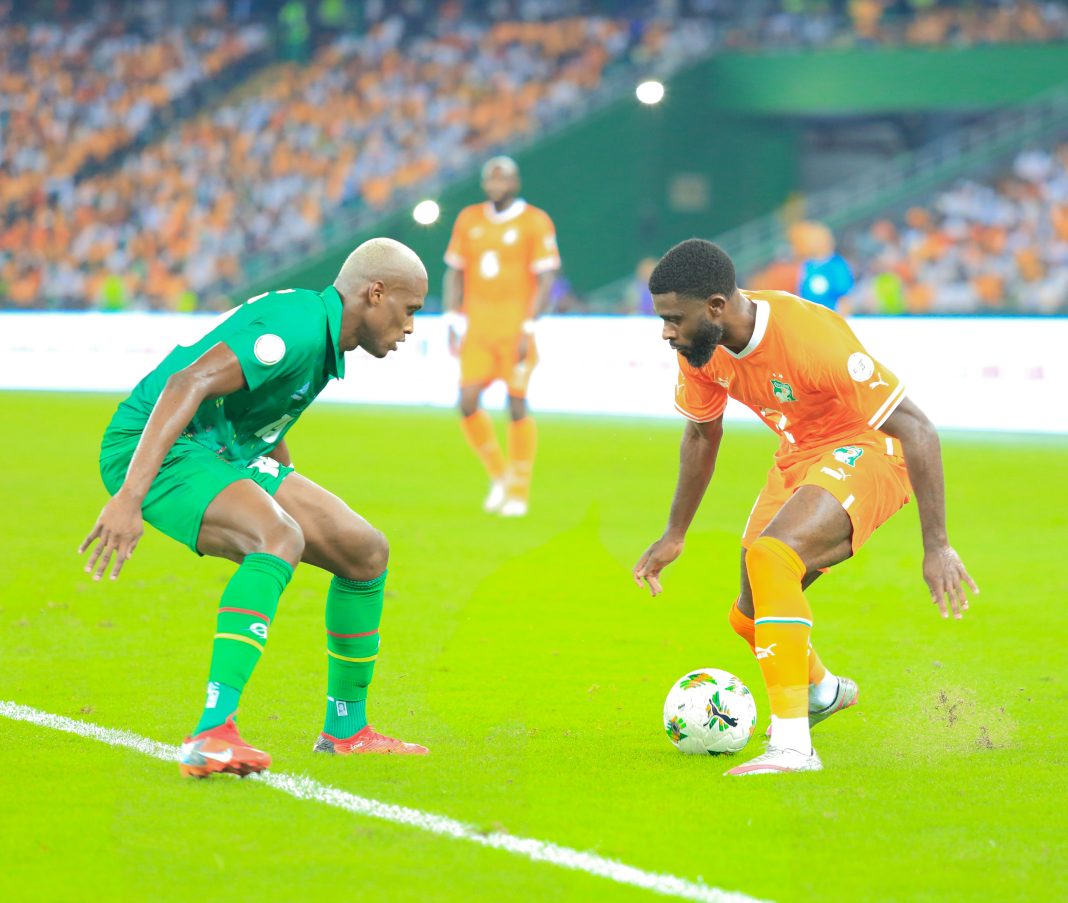 Jérémie Boga avec la Côte d’Ivoire lors de la CAN 2024
