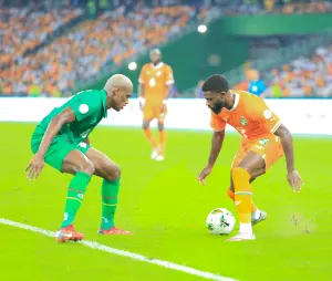 Jérémie Boga avec la Côte d’Ivoire lors de la CAN 2024