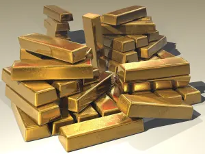 Lingots d’or, illustration de l’affinage et de la commercialisation de l’or
