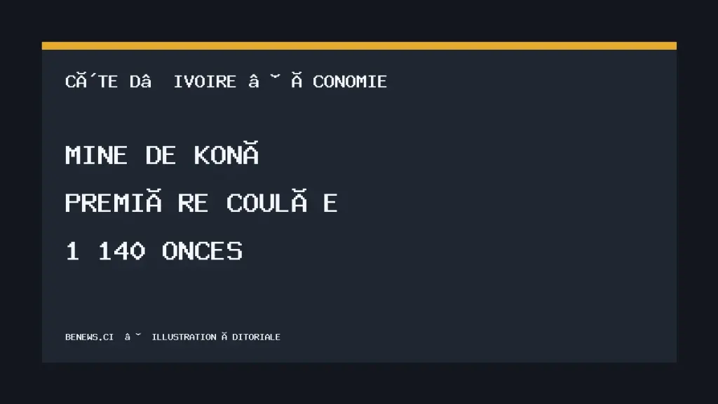 Mine de Koné : première coulée d’or, illustration éditoriale BeNews