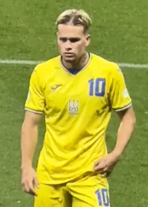 Mykhailo Mudryk avec l’Ukraine U21