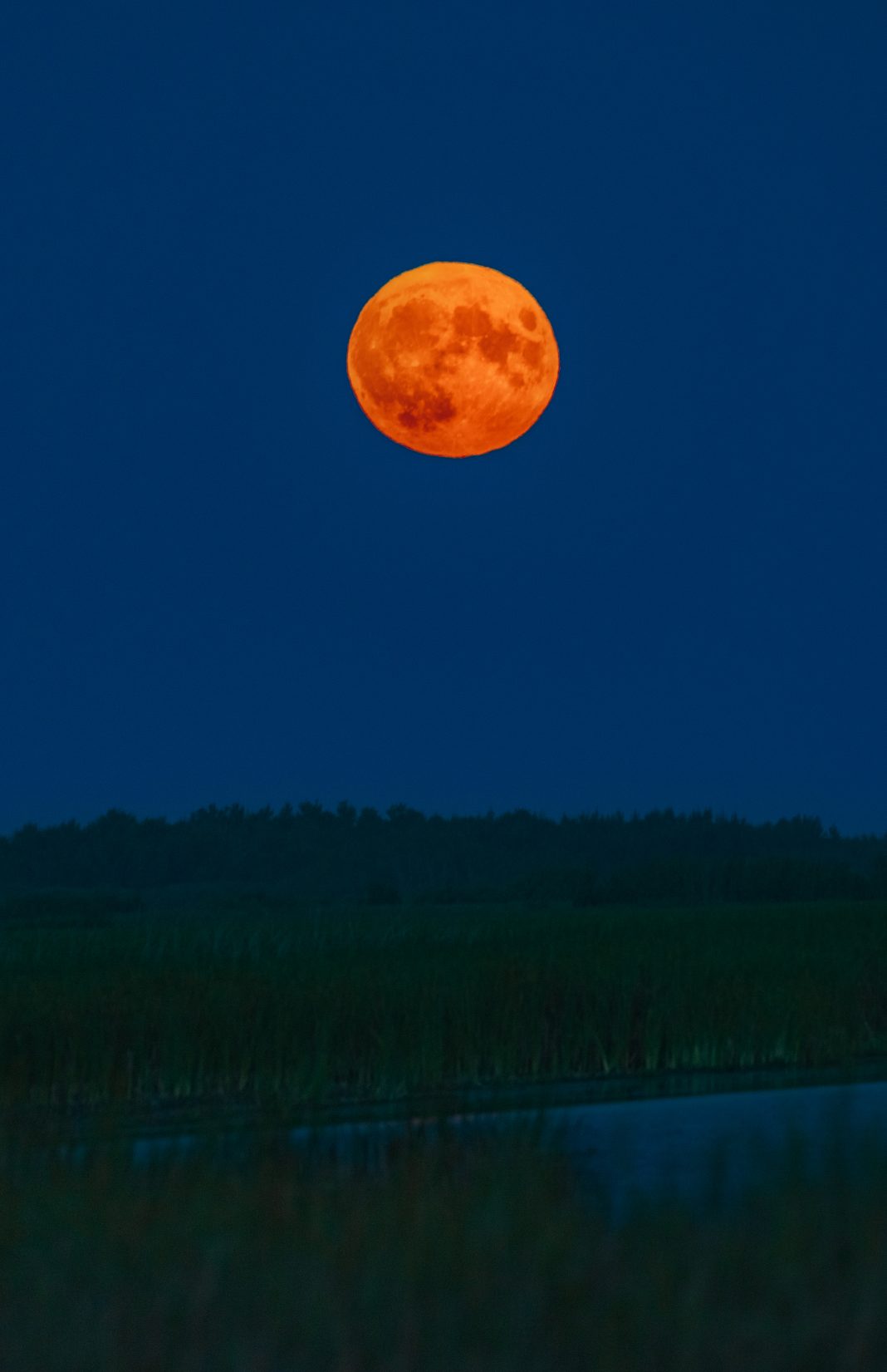 Nouvelle lune dans le ciel