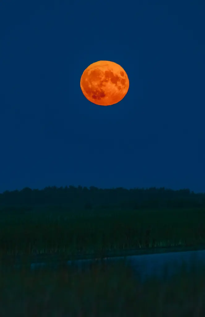 Nouvelle lune dans le ciel