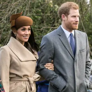 Prince Harry et Meghan Markle à Sandringham en 2017 — photo d’archive