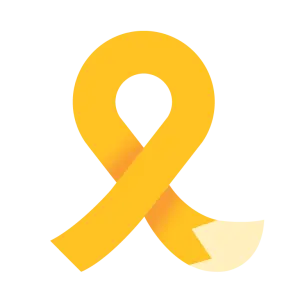 Ruban doré, symbole de la lutte contre le cancer de l’enfant