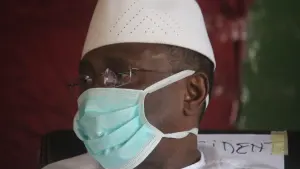 Sidya Touré lors d’une réunion du FNDC en 2020