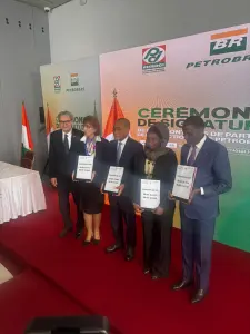 Signature des contrats pétroliers entre la Côte d’Ivoire, PETROCI et Petrobras à Abidjan
