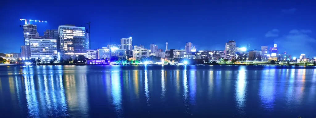Vue de Treichville à Abidjan