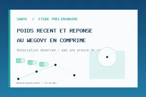Illustration sur la trajectoire de poids et le Wegovy en comprimé