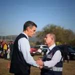 Pedro Sánchez et Emiliano García-Page au poste de commandement d’Urda après la collision ferroviaire