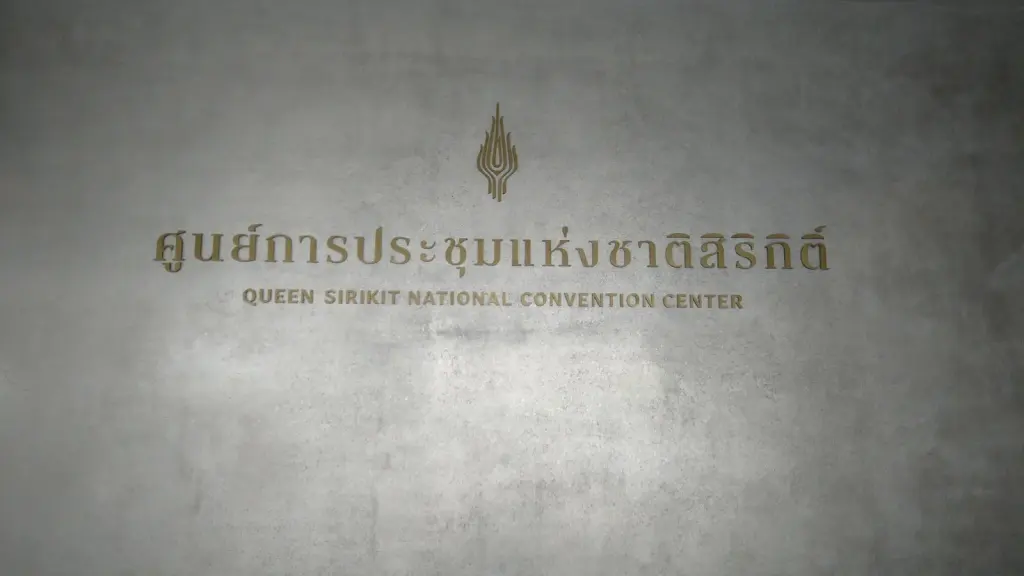 Enseigne du centre national de congrès Queen Sirikit à Bangkok