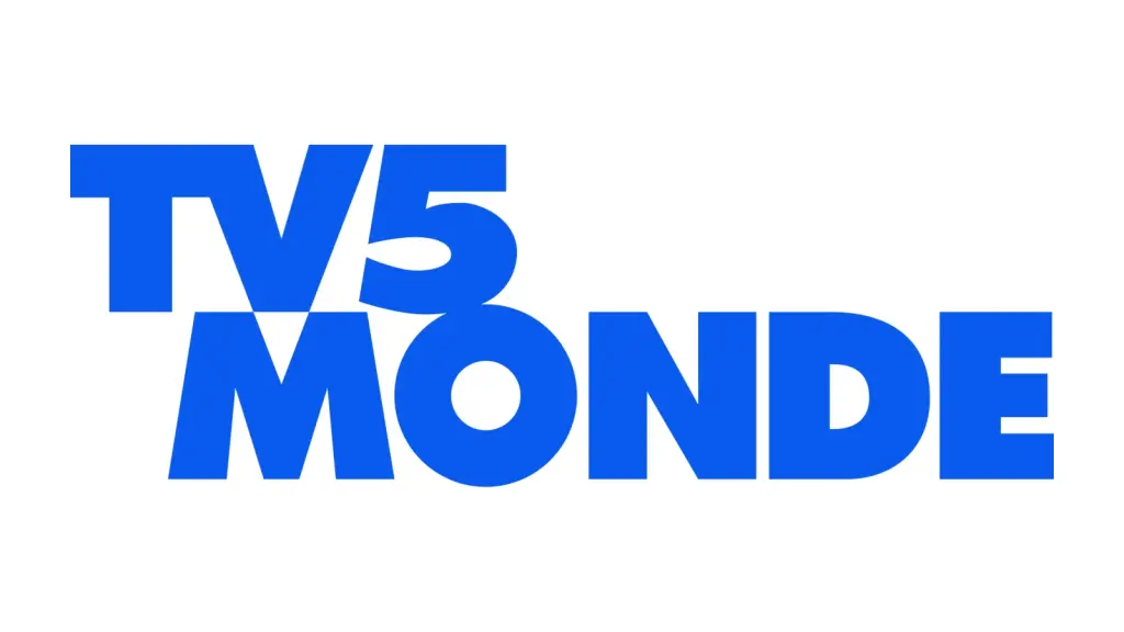 Logo bleu de la chaîne TV5MONDE