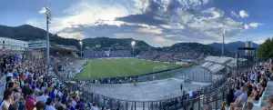 Le stade Giuseppe Sinigaglia de Como pendant un match