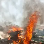 Des dragues d’orpaillage illégal en feu sur le fleuve Bagoué