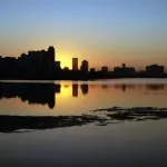 Vue de Durban à l’aube en Afrique du Sud