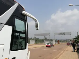 Poste-frontière entre la Côte d’Ivoire et le Ghana