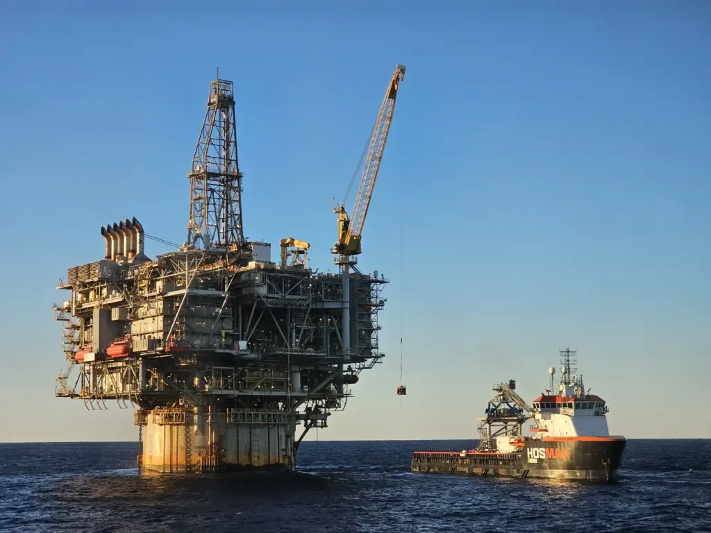Plateforme pétrolière offshore utilisée comme illustration du forage Bubale West-1X