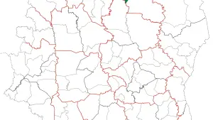Carte localisant le département de Ferkessédougou dans le nord de la Côte d’Ivoire